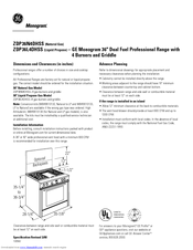 GE Monogram ZDP36N4DHSS Dimensions And Installation Information
