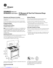 GE Monogram ZDP36L6HSS Dimensions And Installation Information