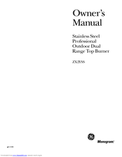 GE Monogram ZX2YSS Owner's Manual