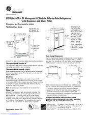 GE Monogram ZISB420DR Datasheet