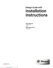 Ge Monogram ZDBT240 Installation Instructions Manual