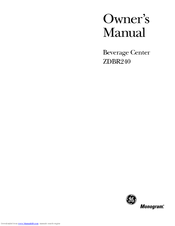 GE Monogram ZDBR240 Owner's Manual