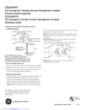 GE Monogram ZIDI240WII Datasheet
