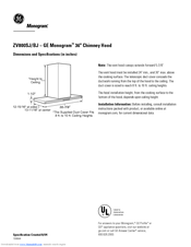 GE MONOGRAM ZV800SJSS Dimensions And Specifications
