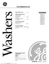 GE WJRR4170 Owner's Manual