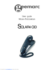 Geemarc Solar 4 CID User Manual