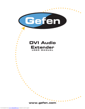 Gefen DVI Audio Extender User Manual