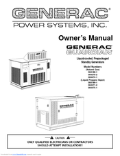 Generac Power Systems Guardian 004370-2 Owner's Manual