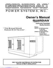 Generac Power Systems Guardian 004373-1 Owner's Manual