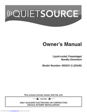Generac Power Systems QuietSource 005031-2 Owner's Manual