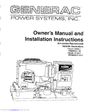 Generac Power Systems PRIMAPACT 50LP Owners And Installation Manual