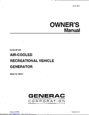 Generac Power Systems 9600-3 Owner's Manual