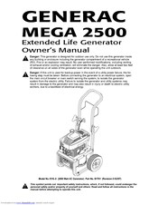 Generac Power Systems MEGA 2500 Owner's Manual