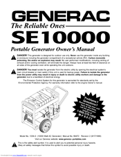 Generac Power Systems SE10000 Owner's Manual