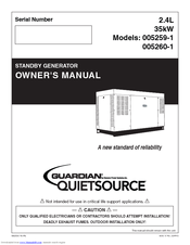Generac Power Systems Guardian 005260-1 Owner's Manual