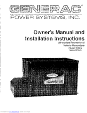 Generac Power Systems 00862-2 Installation And Owner's Manual