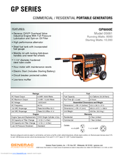 Generac Power Systems 5681 Specification Sheet