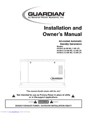 Generac Power Systems Guardian 04759-2 Installation And Owner's Manual
