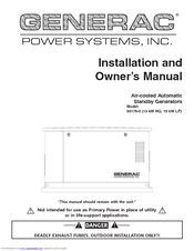 Generac Power Systems 05176-0 Installation And Owner's Manual