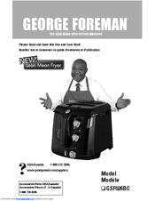 George Foreman GSF026BC Use And Care Book Manual