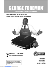 George Foreman G-broil GRP72CTB Use And Care Book Manual