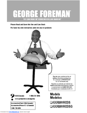 George Foreman GGR201RCDS Use And Care Book Manual