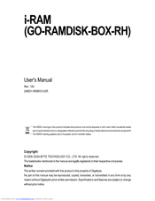 Gigabyte GO-RAMDISK-BOX-RH User Manual