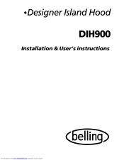 Belling DIH900 Installation & User's Instructions