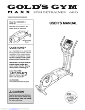 Gold's Gym MAXX Stridetrainer 680 User Manual