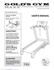 Gold's Gym Reflex 8500 Pro Treadmill User Manual