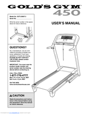 Gold's gym 2025 treadmill 410 manual