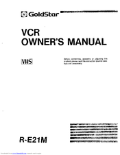 Goldstar R-E21M Owner's Manual