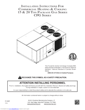 Goodman CPG240 Installation Instructions Manual