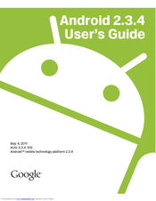 Google ANDROID 2.3.4 User Manual
