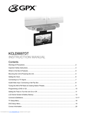 GPX KCLD8887DT Instruction Manual