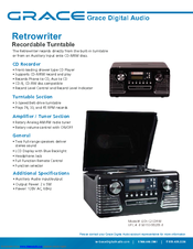 Grace Retrowriter GDI-C2CDRW Specifications
