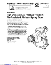 Graco AA 2000 Instructions-Parts List Manual