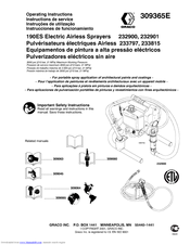 Graco 309365E Operation Instructions Manual