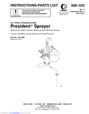 Graco President 236-066 Instructions-Parts List Manual