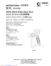 Graco SG3-A 243382 A Instructions Manual