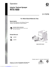 Graco RTX-650 Operation Manual