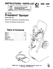 Graco 308-328 Instructions-Parts List Manual