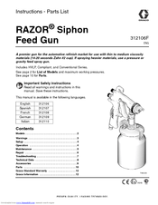 Graco RAZOR 288598 Instructions-Parts List Manual