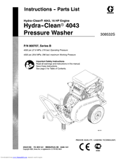 Graco Hydra-Clean 800-707 Instructions-Parts List Manual