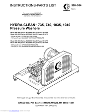 Graco Hydra-Clean 308-534 Instructions-Parts List Manual