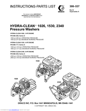 Graco Hydra-Clean 800-717 Instructions-Parts List Manual