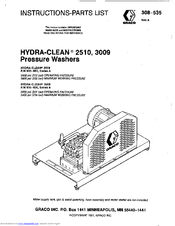 Graco Hydra-Clean 308-535 Instructions-Parts List Manual