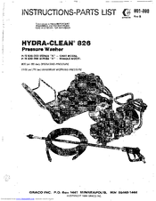 Graco Hydra-Clean 801-888 Instructions-Parts List Manual