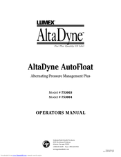 Lumex ALTADYNE 753003 Operator's Manual