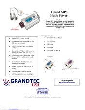 GrandTec Grand MP3 Music Player User Manual